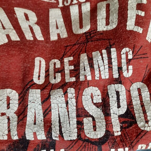 BOYS NAUTICAL PIRATE MARITIME Long Sleeve Tee, Arizona Oceanic Red Tshirt, 8 Med - Picture 8 of 8